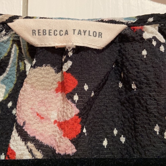 Rebecca Taylor Silk Blend Puffy Sleeve Top - Picture 3 of 5